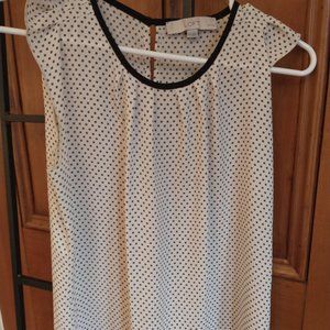 women's shirt, polka dots, loft, Small petite